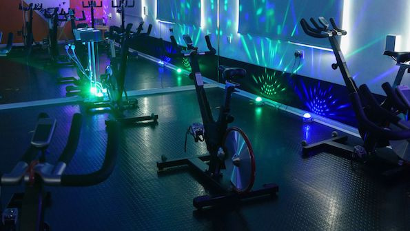 Exercise bicycles are in a room at Fit Club Amersham